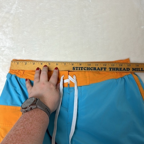 TYR Trunks board shorts Medium blue piping slight imperfection shown in pics - Picture 4 of 12